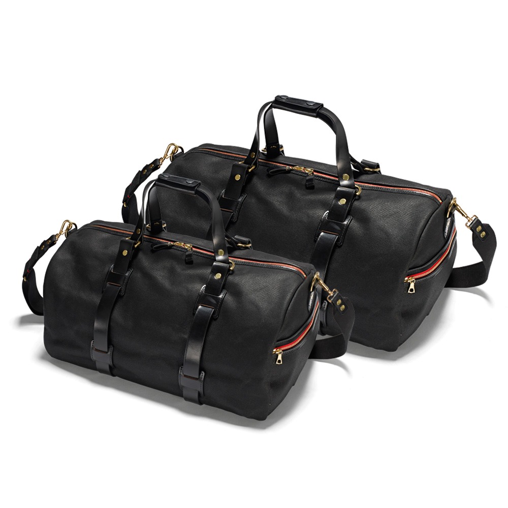 Die schwarze Vintage Duffle Bag