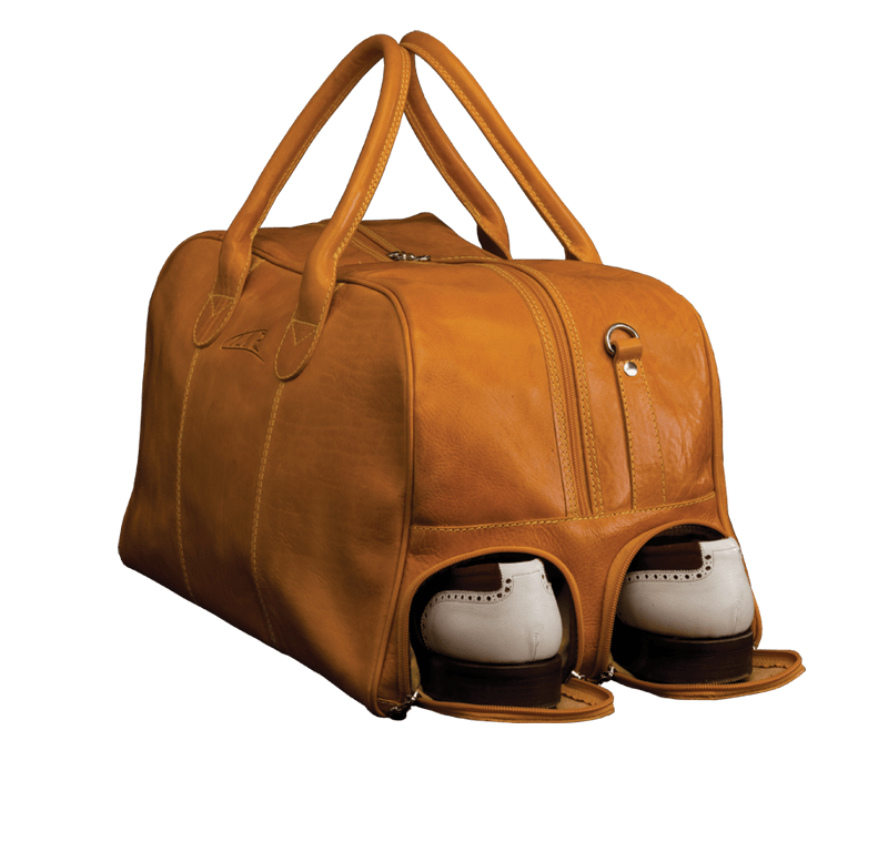 Querstehende Duffle Bag Golf Sport Senf